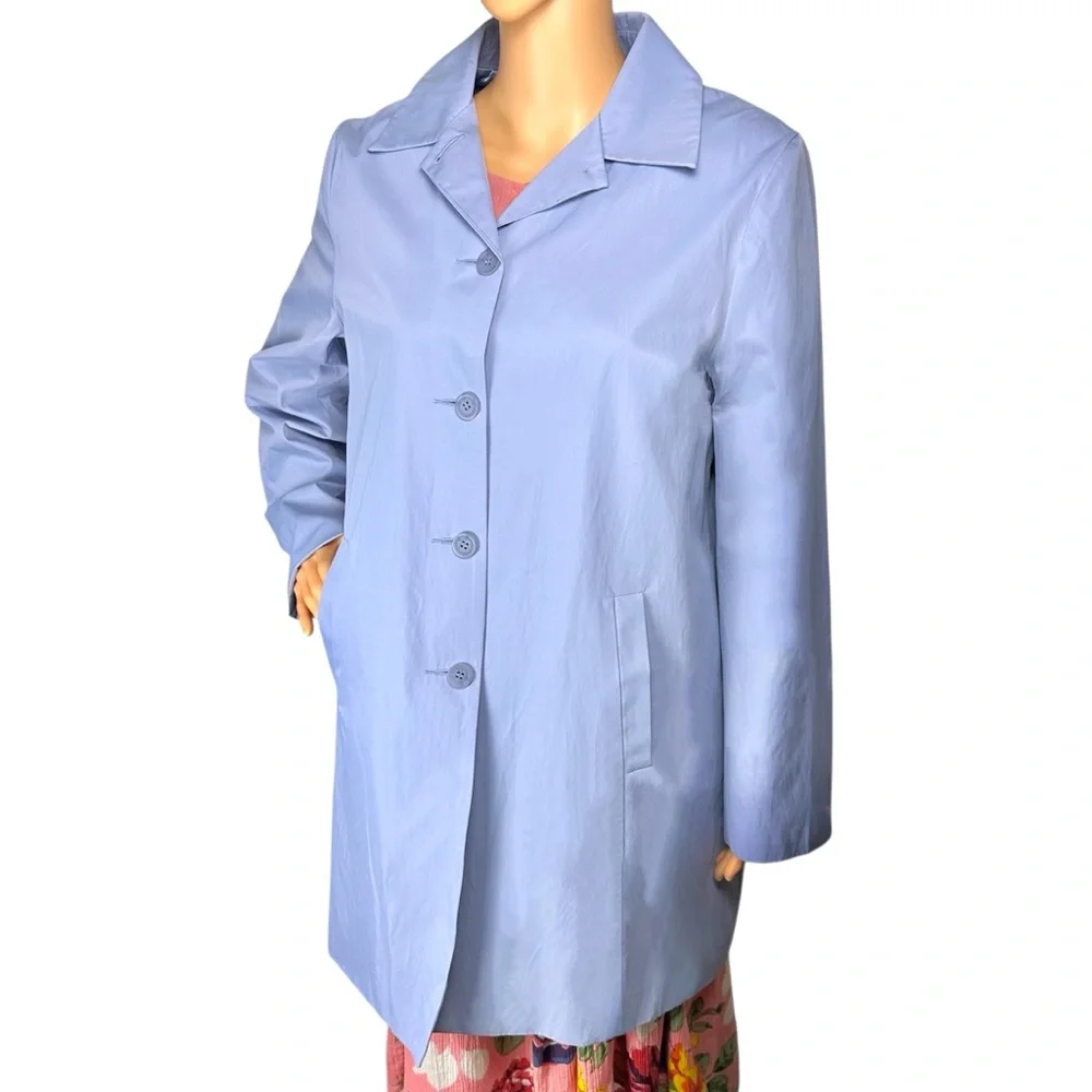 Weatherproof Lavender Rain Jacket Women’s M Periwinkle Lightweight Trench Coat‎